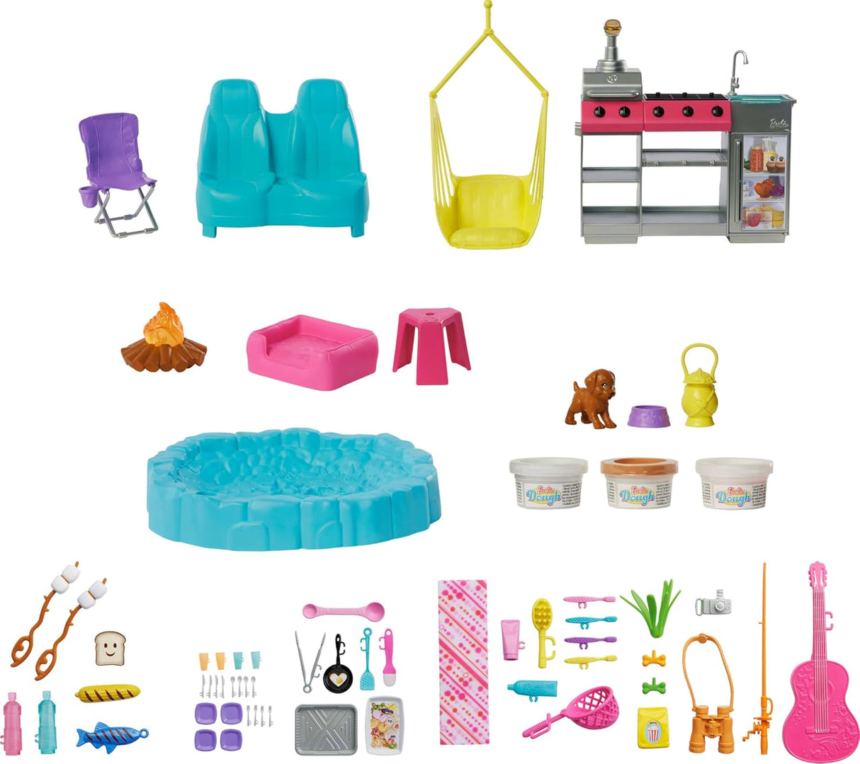 Barbie Dream Camper Set con Tienda, Accesorios y Características