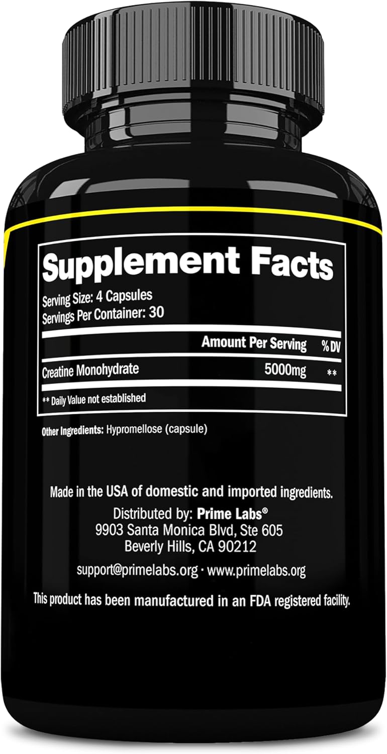 Creatina en cápsulas Prime Labs - 5g, 120 cápsulas