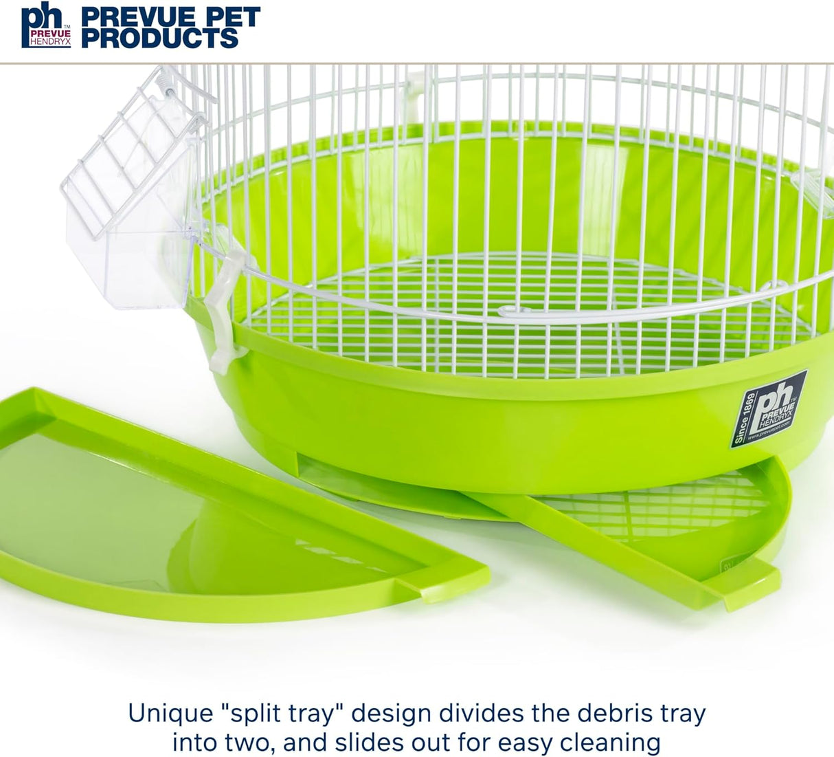 Jaula redonda clásica para pájaros Prevue Verde