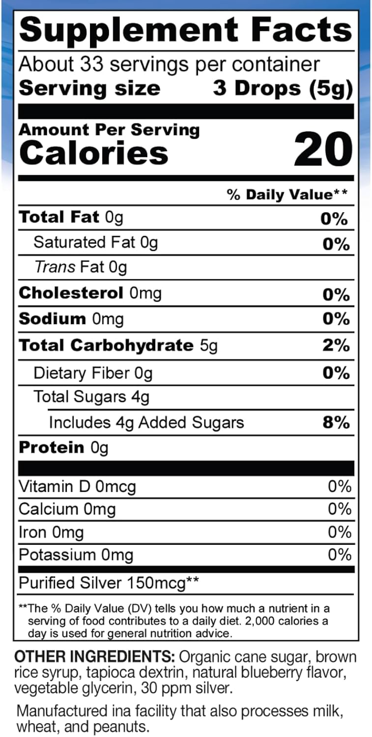 Gotas de Plata Coloidal 150 mcg - Suplemento Inmunidad 100 Cts