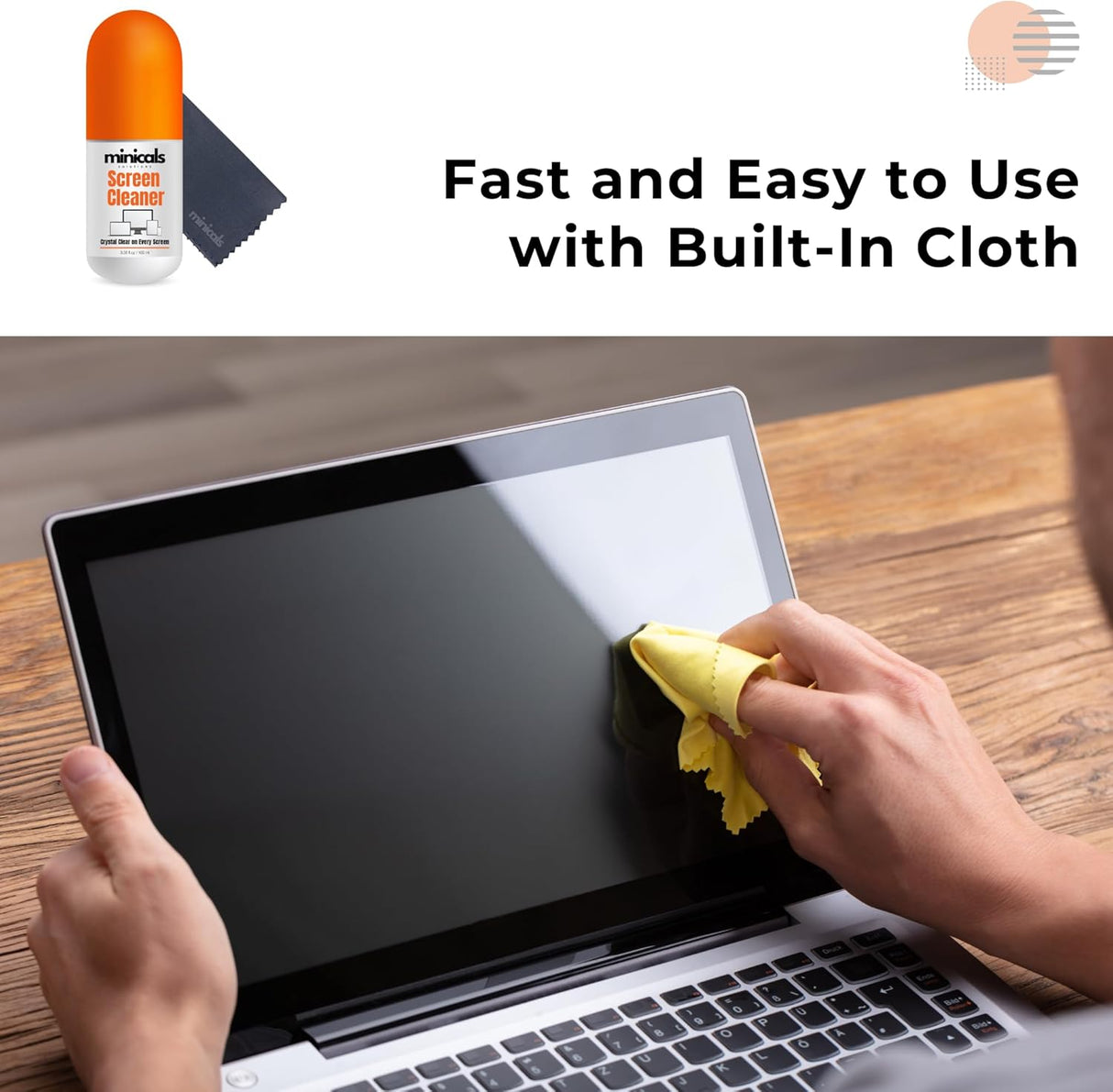 Limpiador de Pantallas S-Pro, Spray y Paño Microfibra, 3.38 oz