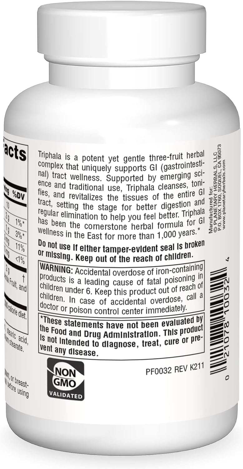 Suplemento Triphala 1000mg 90 Tabletas