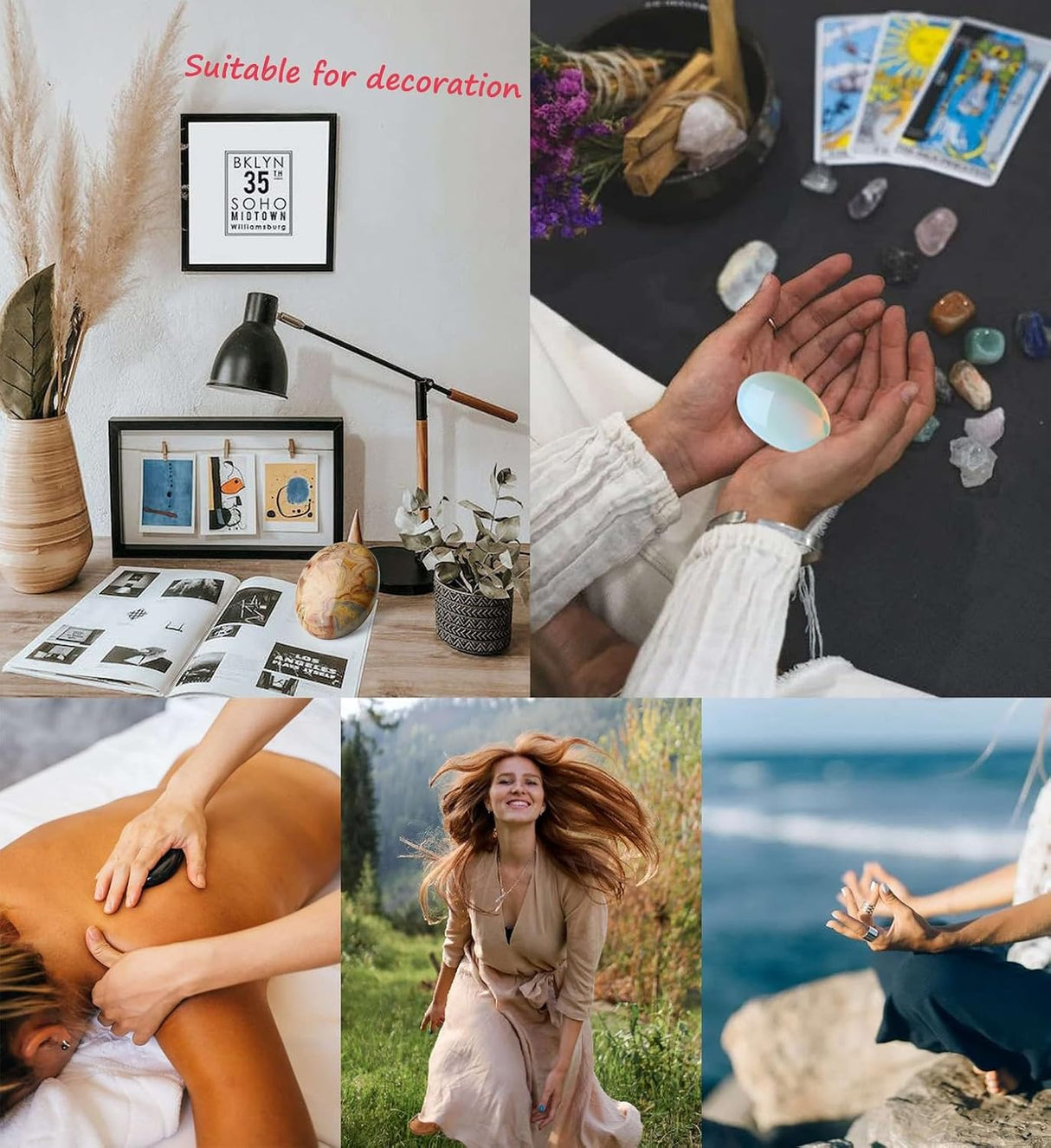 Piedra de Palma de Ágata Crazy Lace Amarilla 2.4" Energética