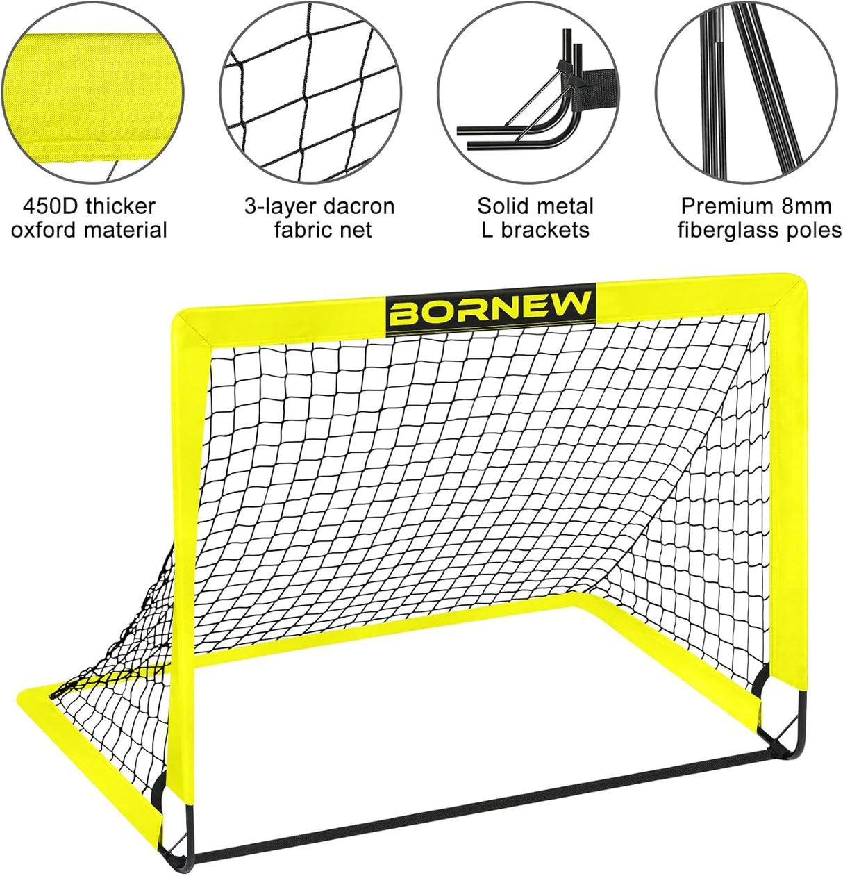 Porteria de futbol portatil para patio o exteriores