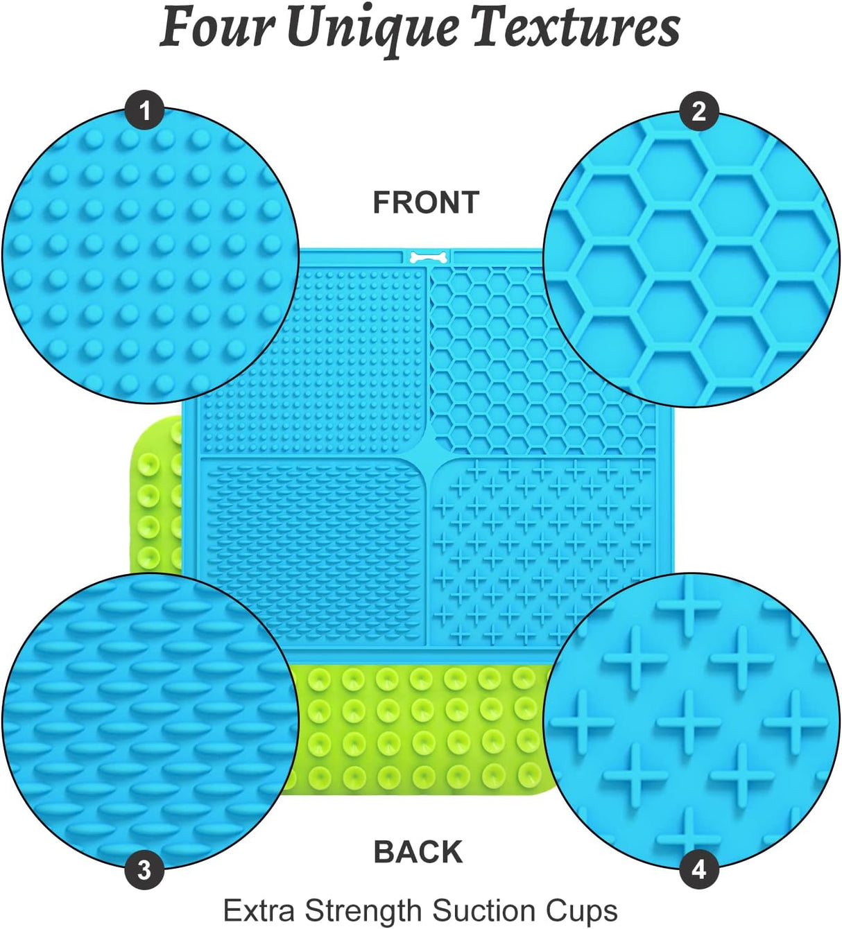 Alfombrilla tipo comedero de lamer para perros y gatos