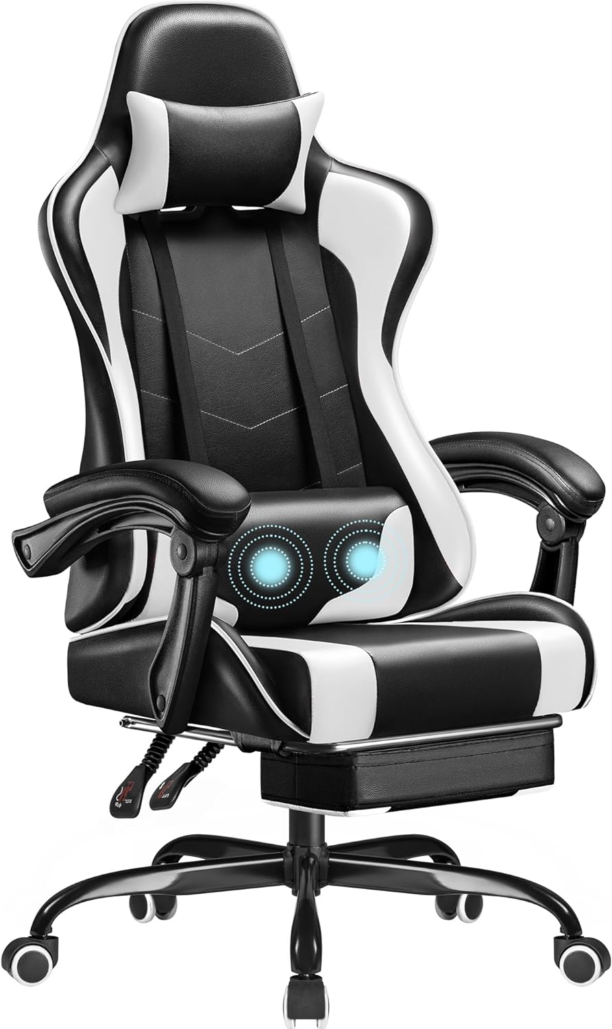 Silla Gamer con reposapiés y es ergonómica 0164-2 Homall