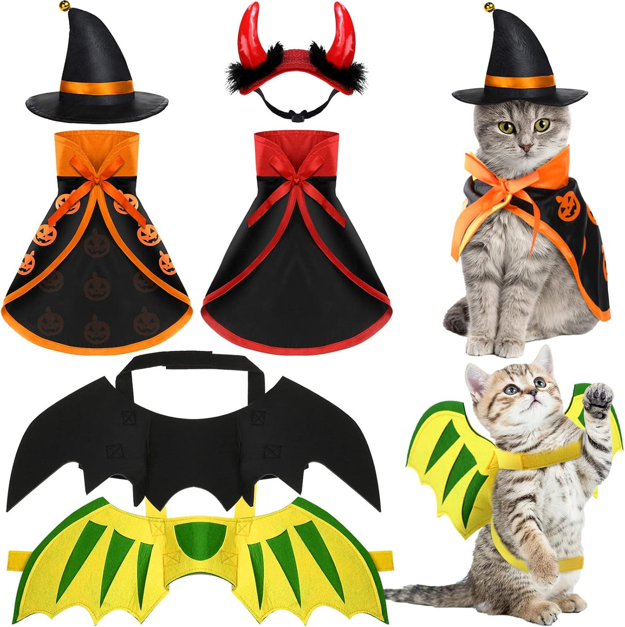 Disfraces calabaza capa de vampiro talla única