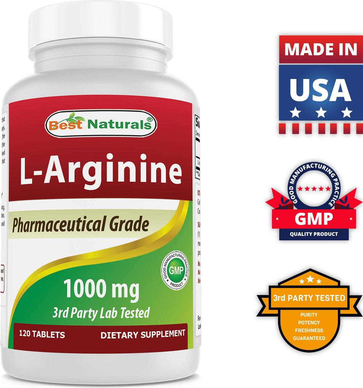 Suplemento L-arginina 1000 mg 120 und óxido nítrico