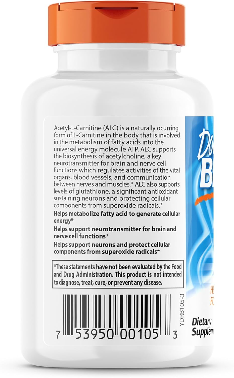 Acetil L-Carnitina, Doctor's Best, Energía y Memoria, 500 mg