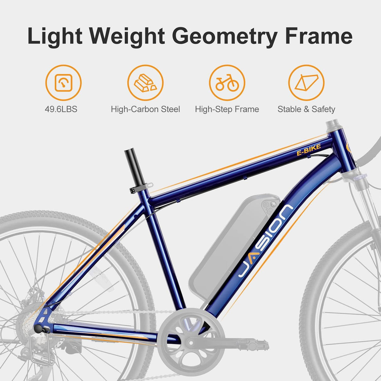 Bicicleta eléctrica Jasion EB5, 500W, 40 millas, 7 velocidades