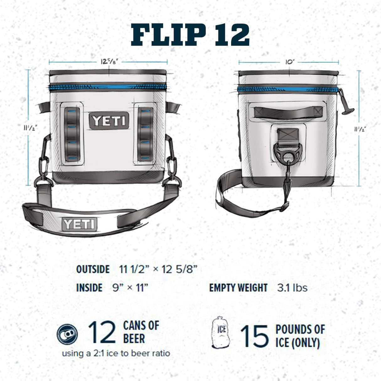 Nevera portátil YETI Hopper Flip 12, suave y resistente