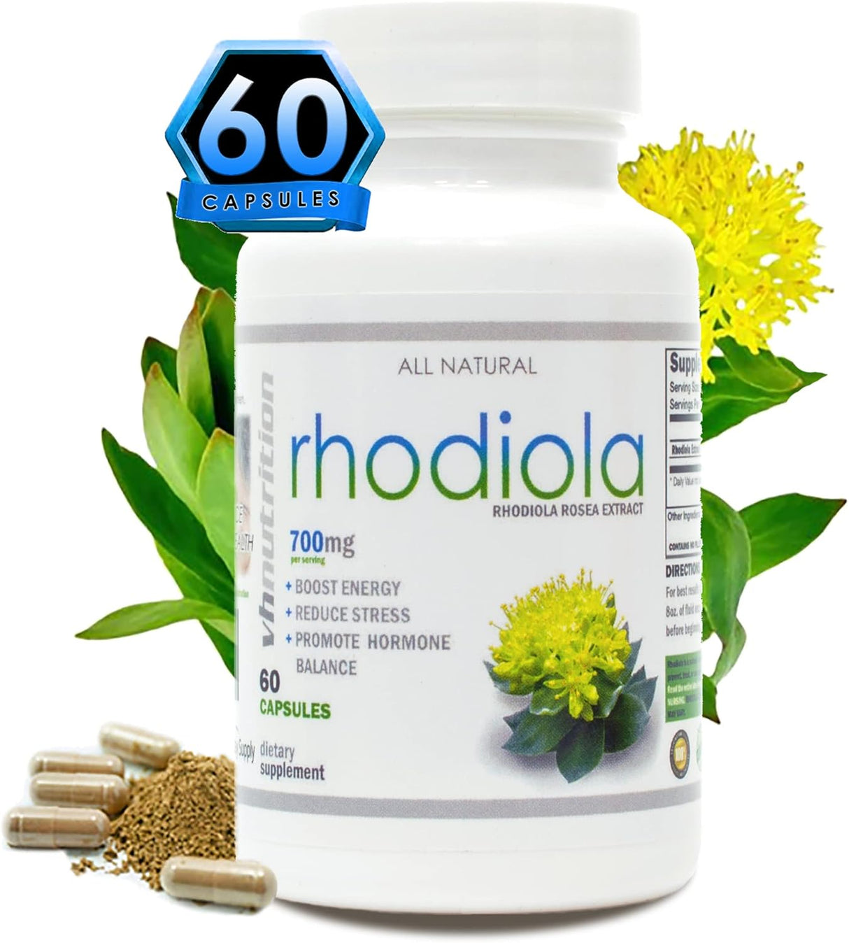 Suplemento de Rhodiola Rosea apoyo enfoque memoria y energía