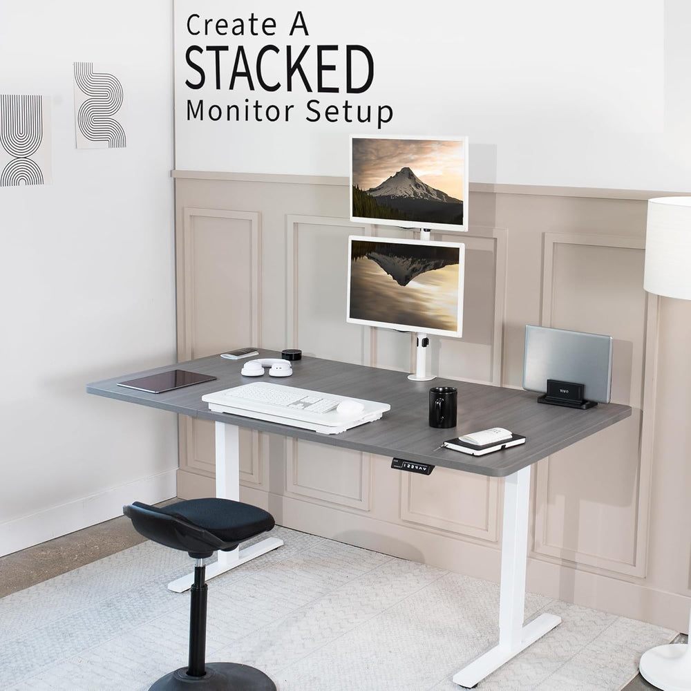 Soporte de Doble Monitor VIVO, Ajustable para 2 Pantallas, STAND-V002TW