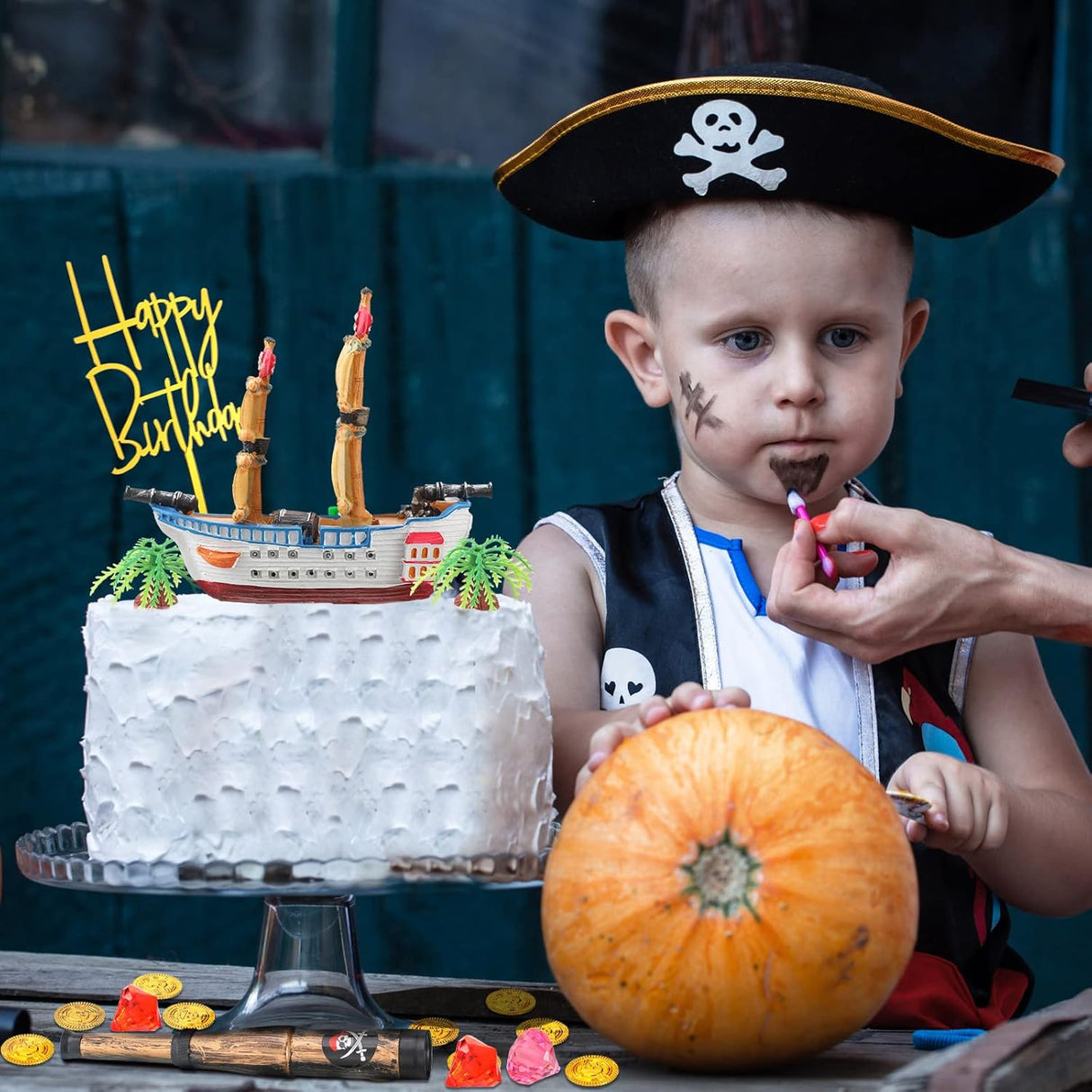 32 Pzs Decoración Barco Pirata Fiesta Cumpleaños