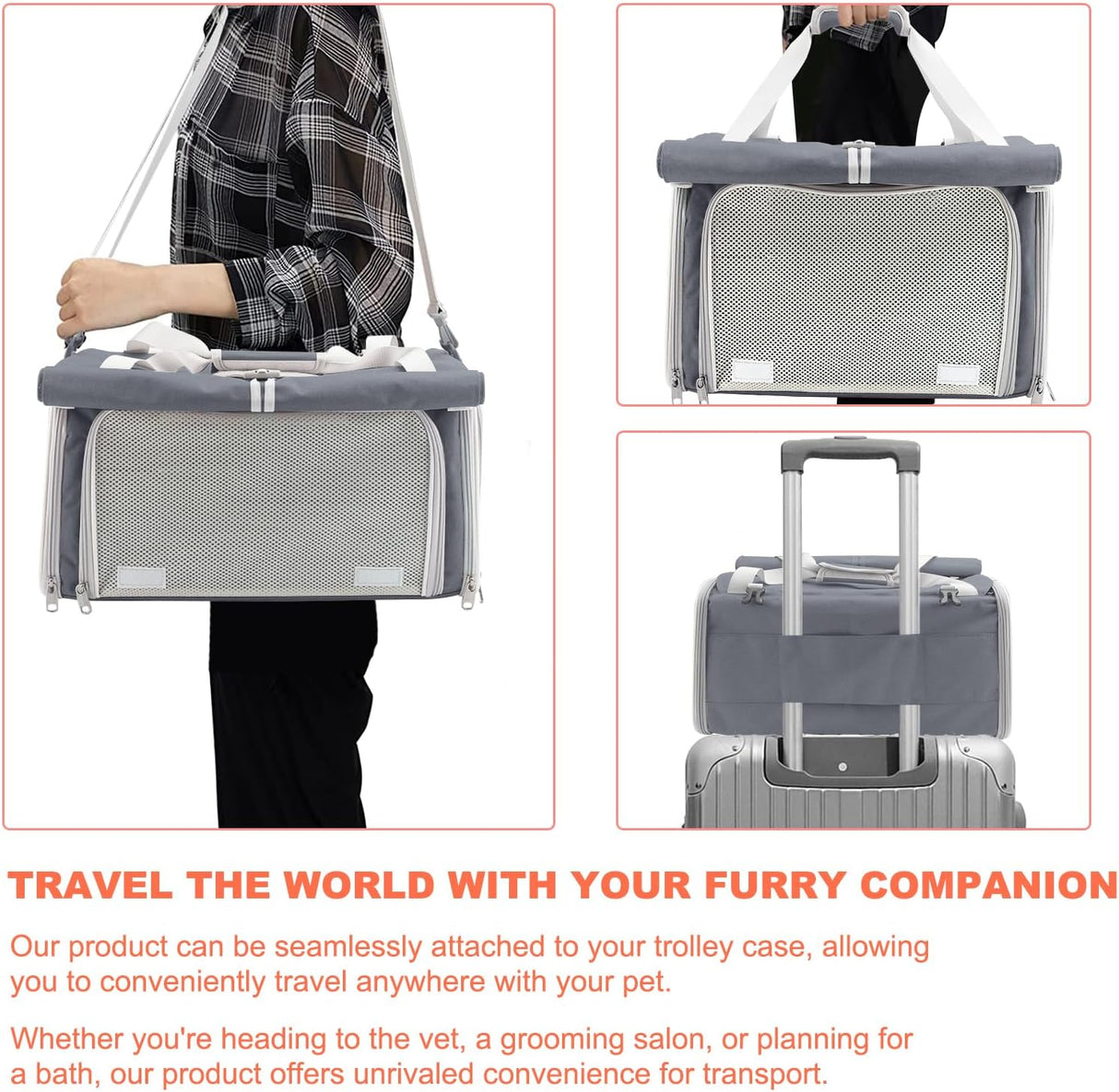 Transportadora Texsens para Gatos y Perritos hasta 16 lbs