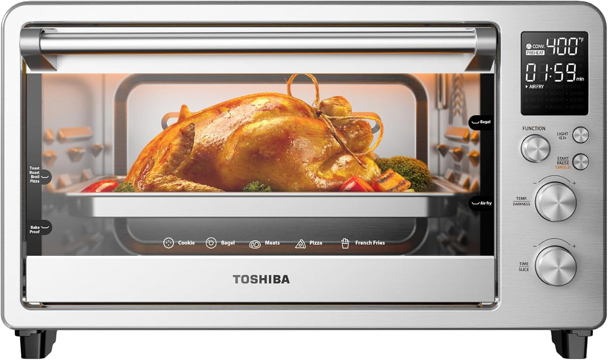 Horno Tostador TOSHIBA ChefFry 12 en 1, 26.4 QT, Combo