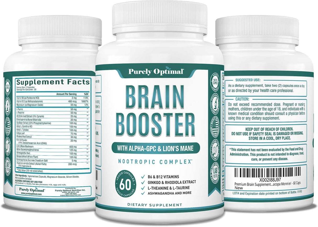 Suplemento Cerebral Premium - Mejora Memoria y Concentración