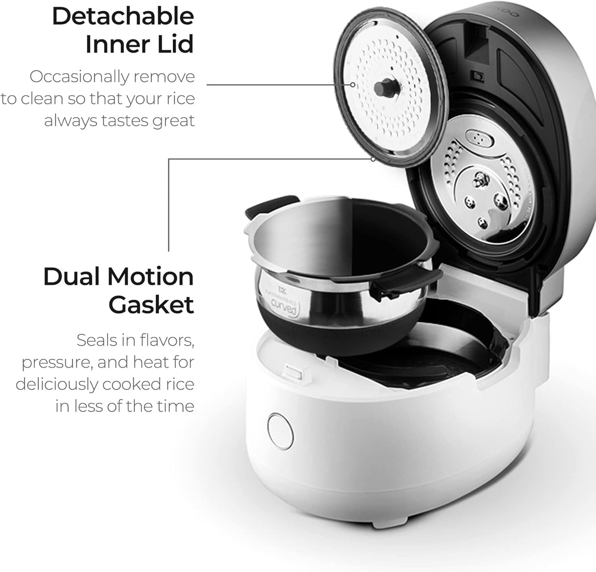 Arrocera CUCKOO CRP-MHTR0309F, 15 modos, limpieza automática