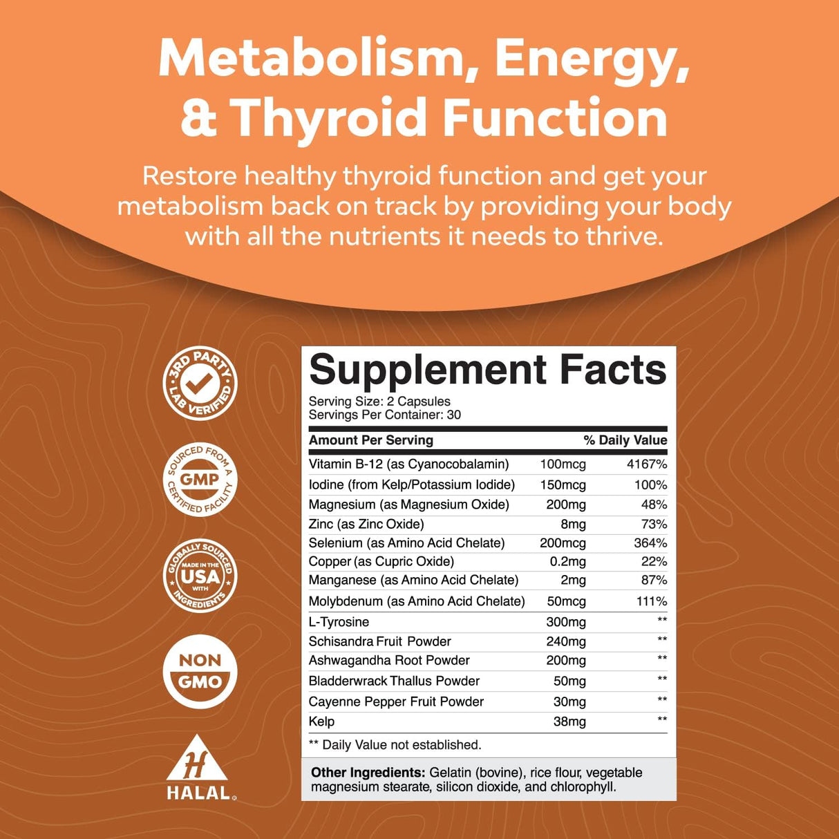 Suplementos Alimenticios de apoyo a la tiroides de hierbas