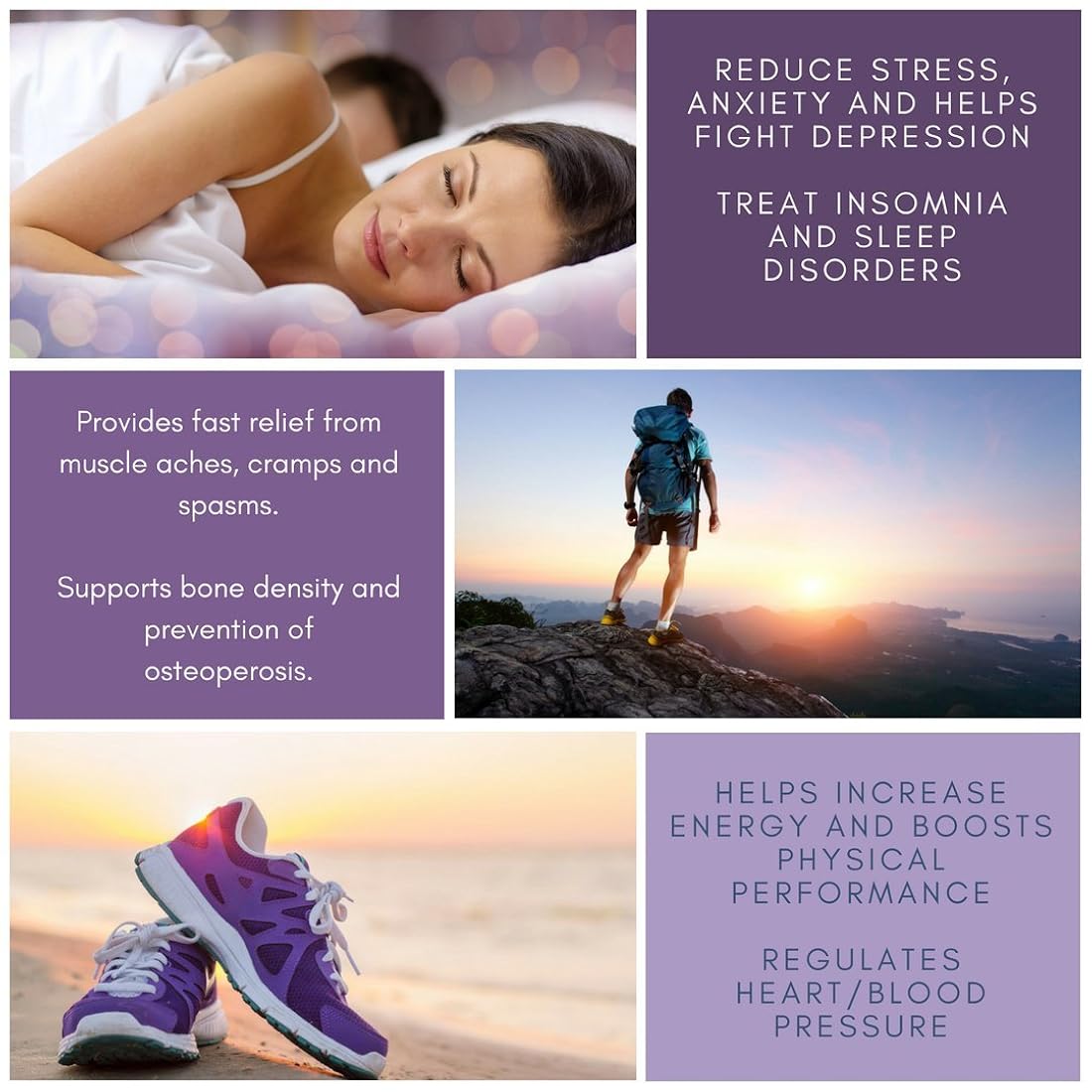 Suplemento de glicinato de magnesio puro de micronutrientes