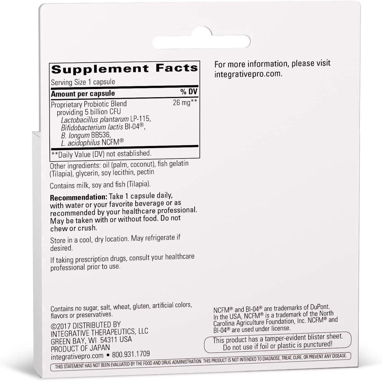 Suplementos Probiotic Pearls Advantage la salud intestinal