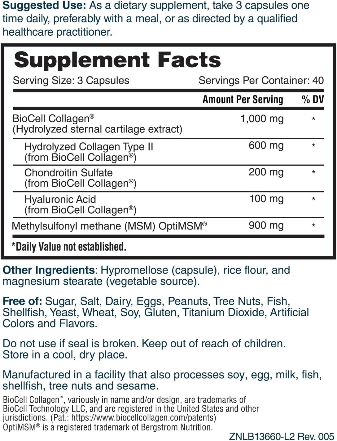Nature's Lab Ácido hialurónico con colágeno Biocell y MSM