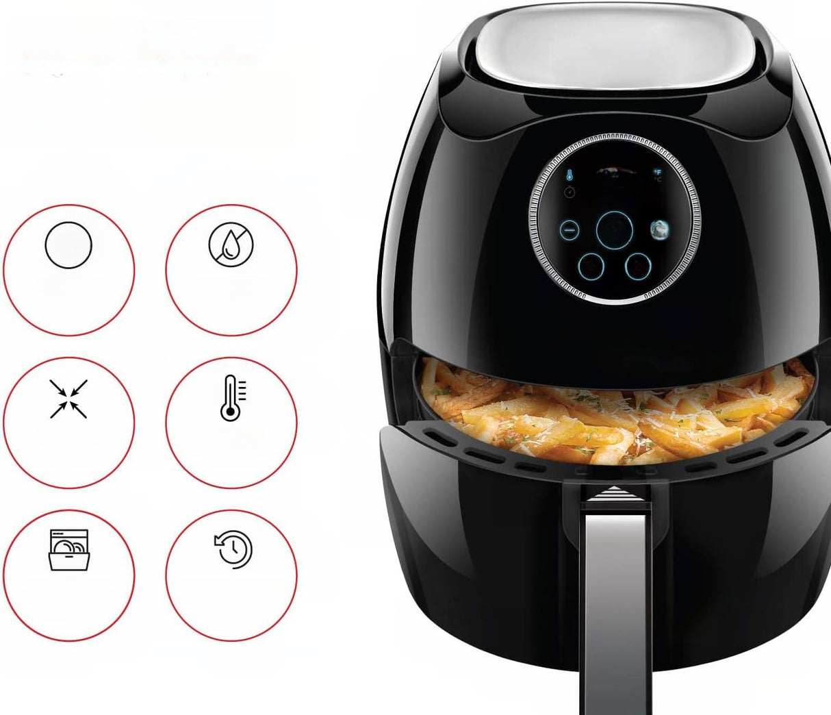 Freidora de Aire CHEFMAN 6.5 Qt, Digital, 4 Funciones, XL