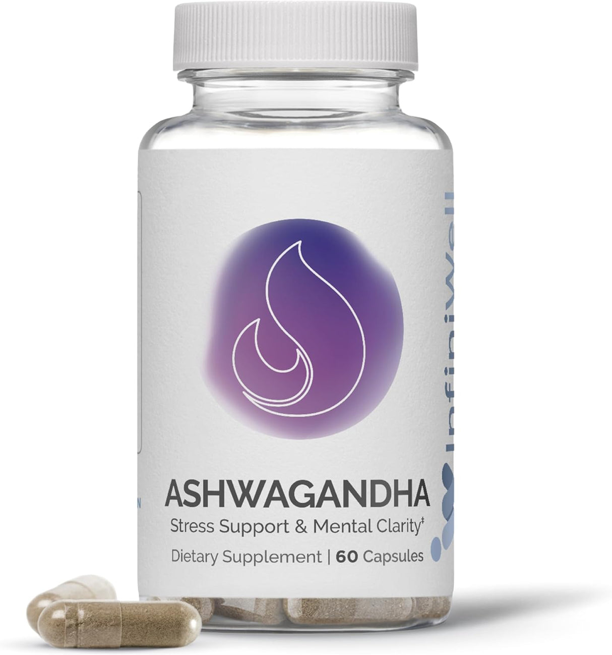 Suplemento de Ashwagandha, 1300 MG, 60 Cápsulas, Soporte estrés