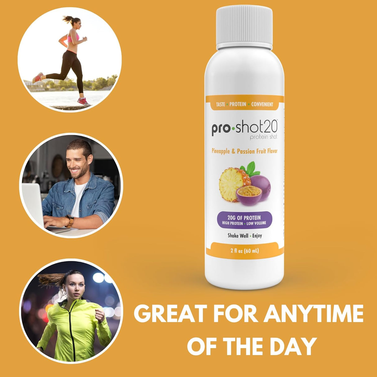 Pro-Shot20 Batido de Proteínas Piña & Passion 60mL 12u