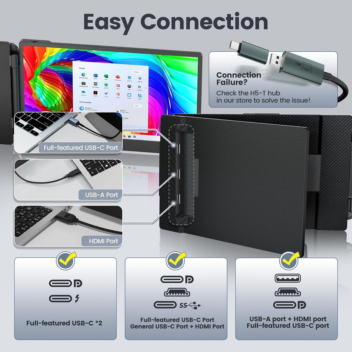 Extensor de Pantalla Teamgee 14 Full HD para Laptop 13-17