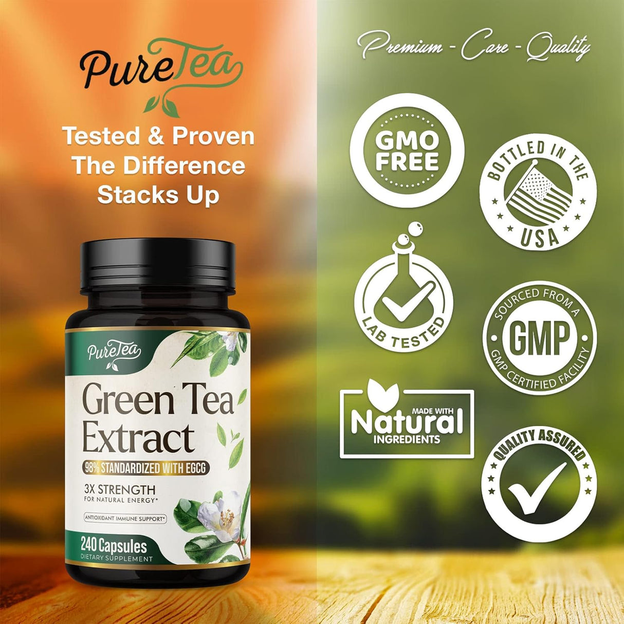 Suplemento Píldoras de extracto de té verde de 1000 mg EGCG