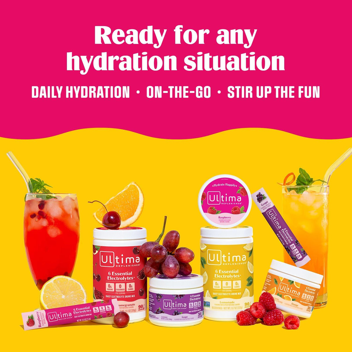 Mezcla de Electrolitos Ultima Replenisher, 20 Stickpacks, Keto