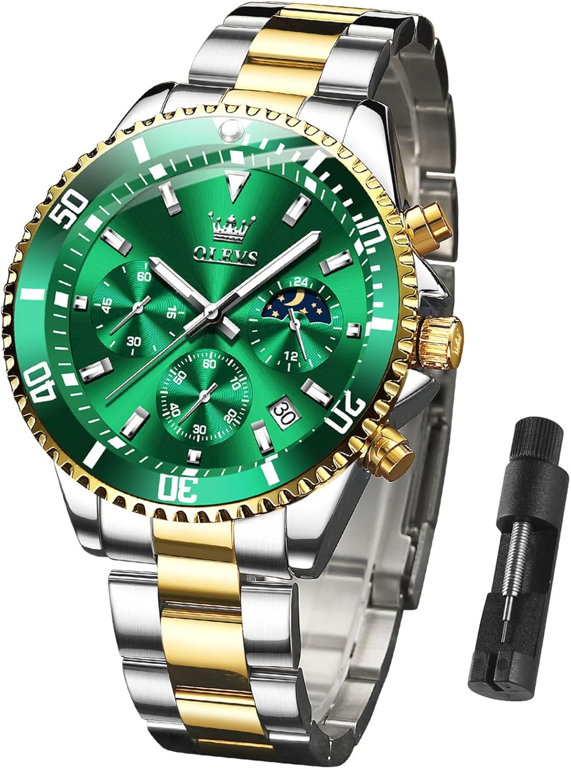 Reloj para hombre de acero inoxidable 2870-5585 OLEVS