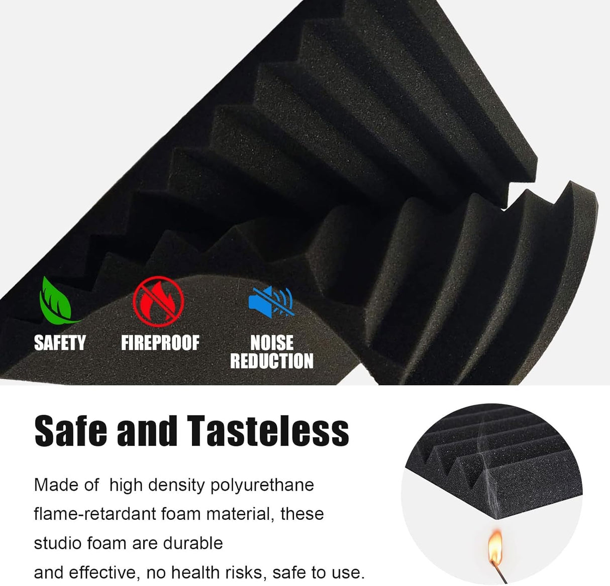 Paneles Acústicos JBER 12 Pack, 1 x 12 x 12, Aislantes