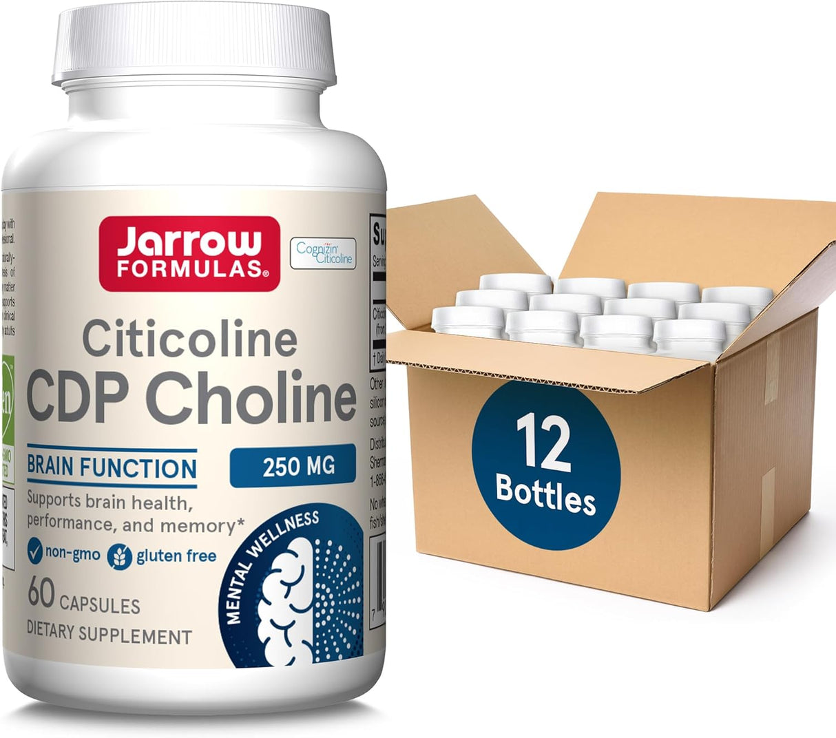 Suplemento de CDP Colina Jarrow Formulas, memoria, 60 cápsulas