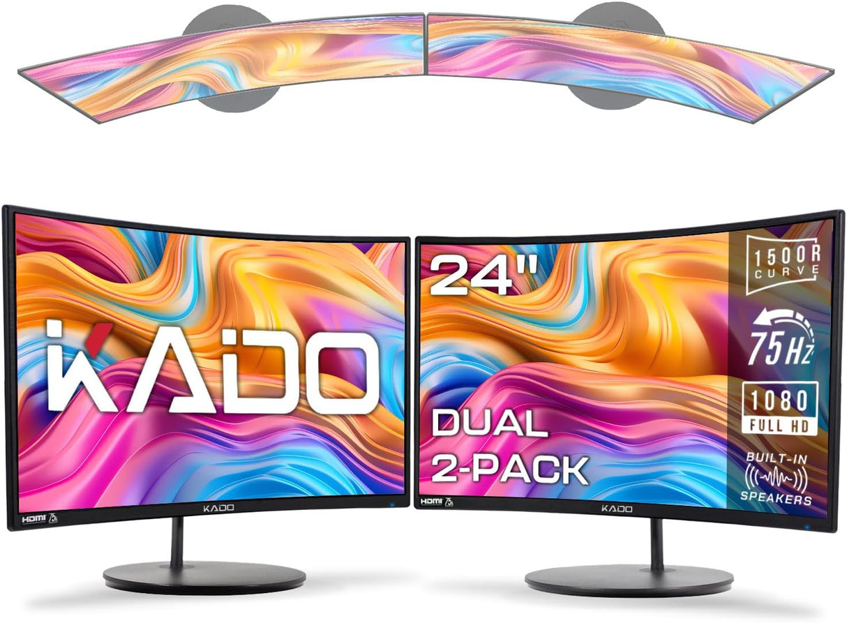 Monitores Curvados 24 Kado 1920x1080 75Hz C24X Dual Series
