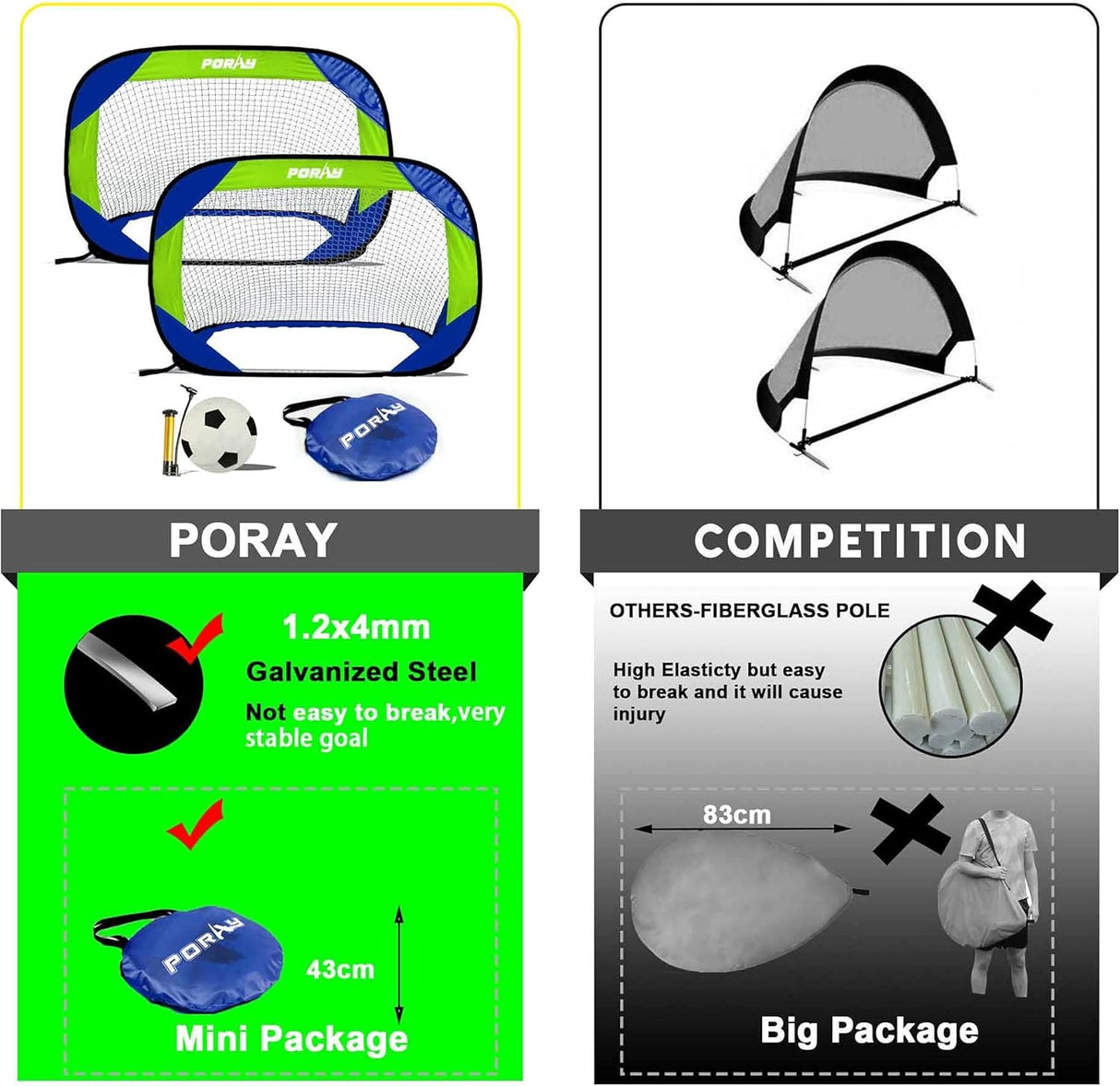 Porayhut Juegos emergentes de portería y pelota de fútbol