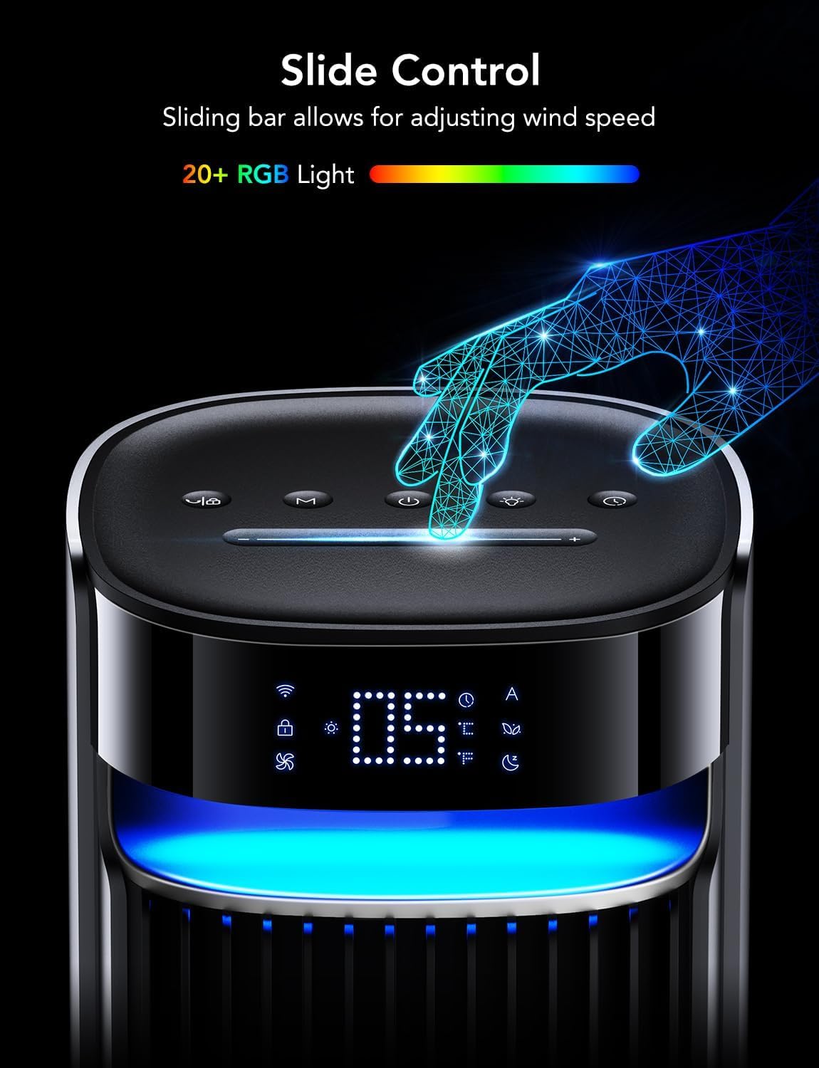 Ventilador Torre GoveeLife 42'', Control APP, 12 Velocidades