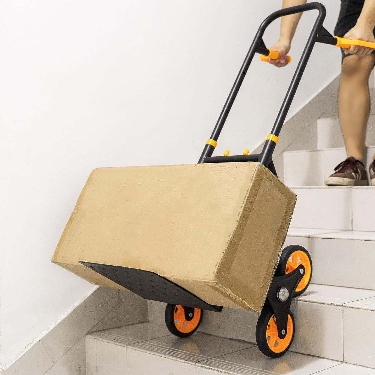 Carretilla de Escalera, 2 en 1, 350 lbs, 6 Ruedas, Modelo X123