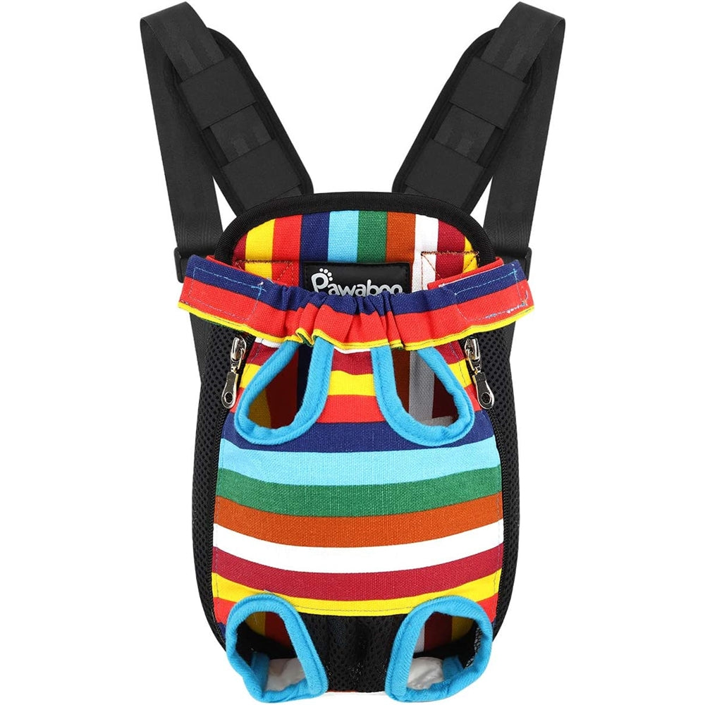 Mochila de transporte para mascotas ajustable multicolor