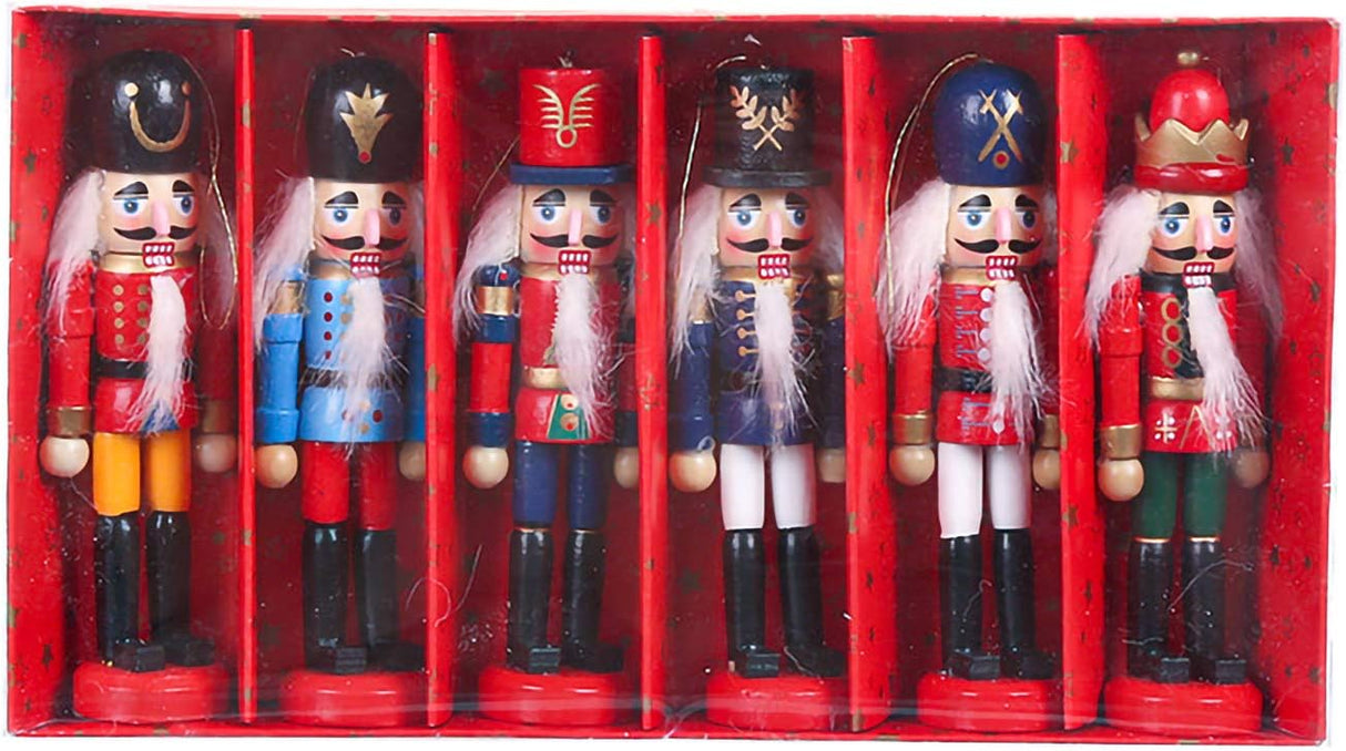 Adornos de Navidad Nutcracker BlueSpace, set de 5 para árbol