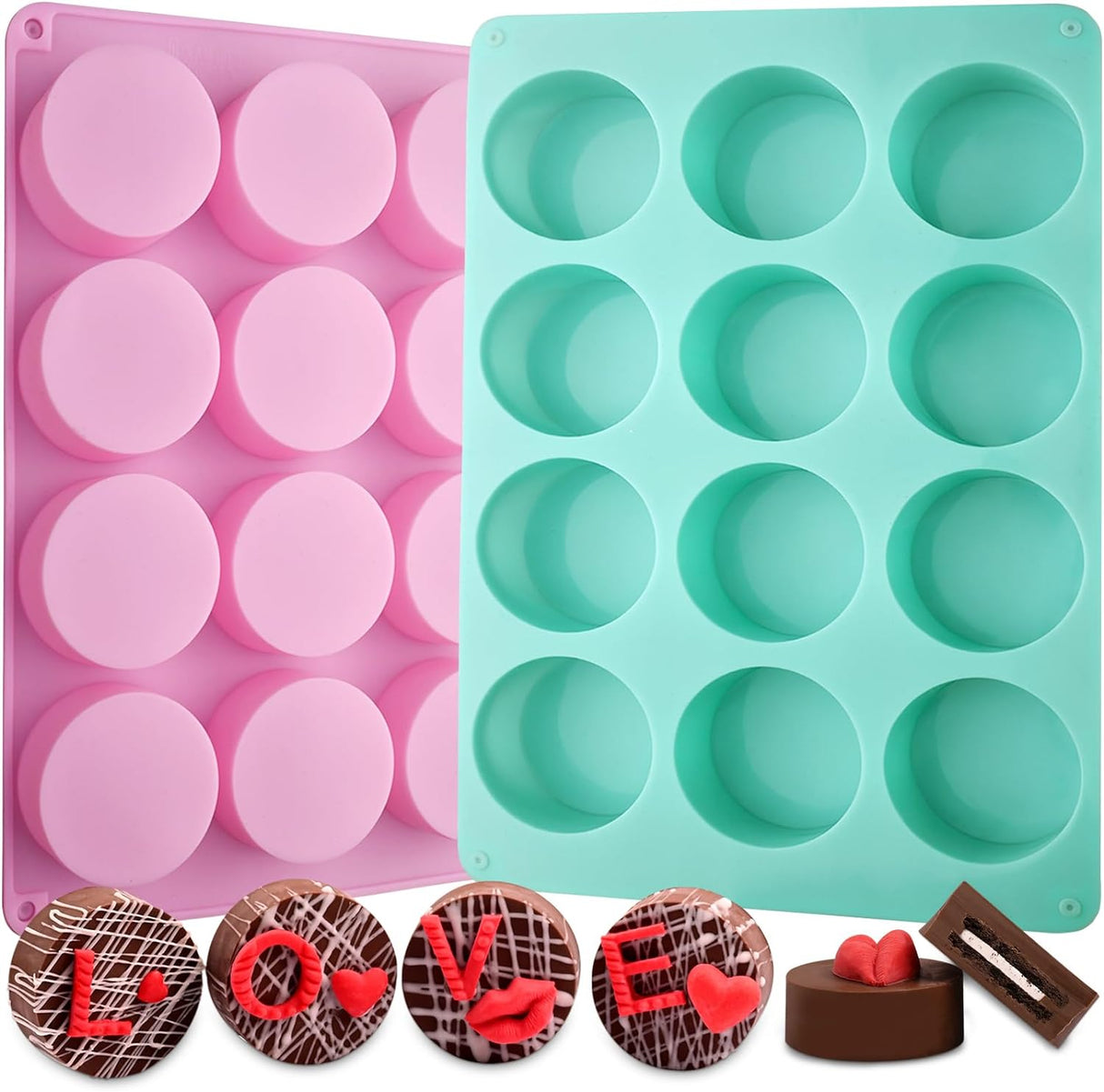 Moldes de Silicona para Galletas y Chocolates (2 Pack)