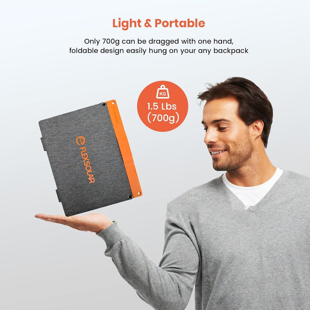 Panel Solar Portátil FlexSolar 20W, Carga USB, Alta Eficiencia