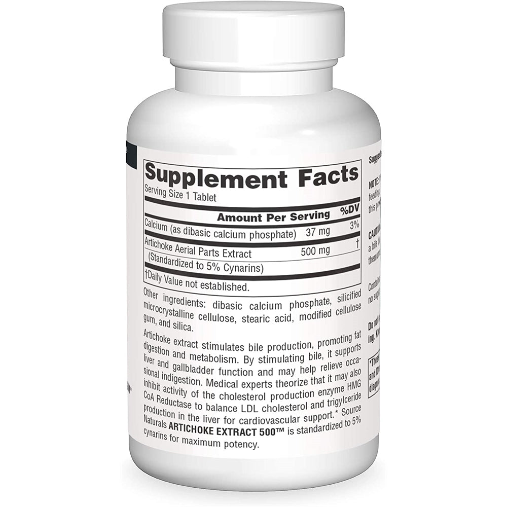 Suplementos Alcachofa Extracto 500 mg 180 comprimidos