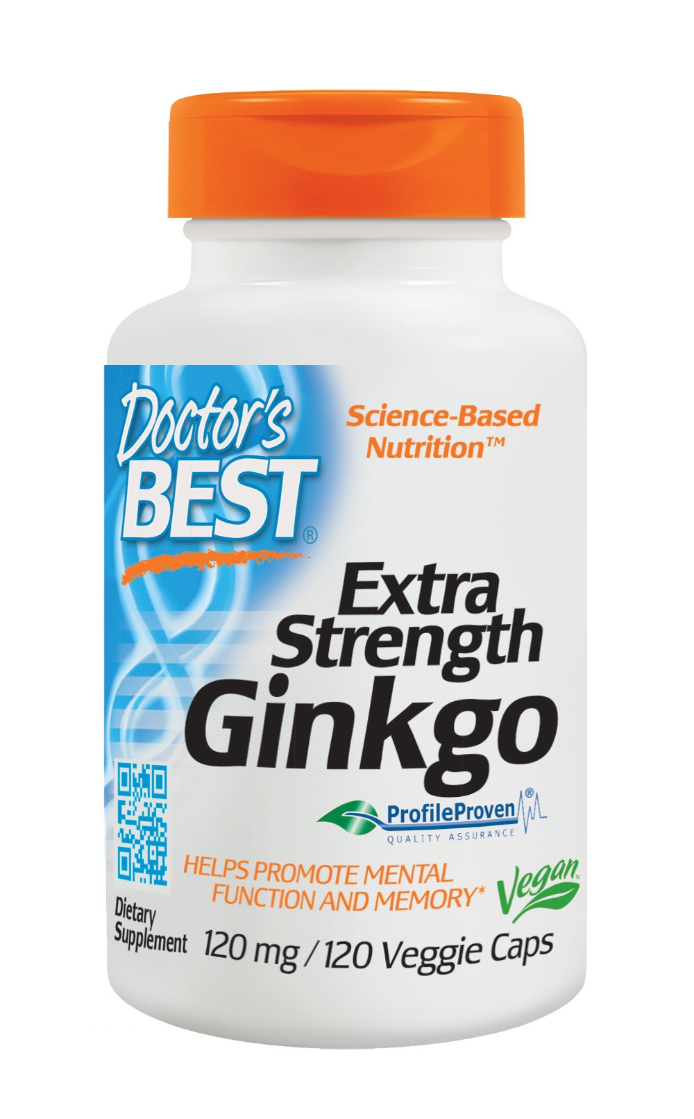 Doctor's Best Extra Strength Ginkgo, sin OGM, sin gluten