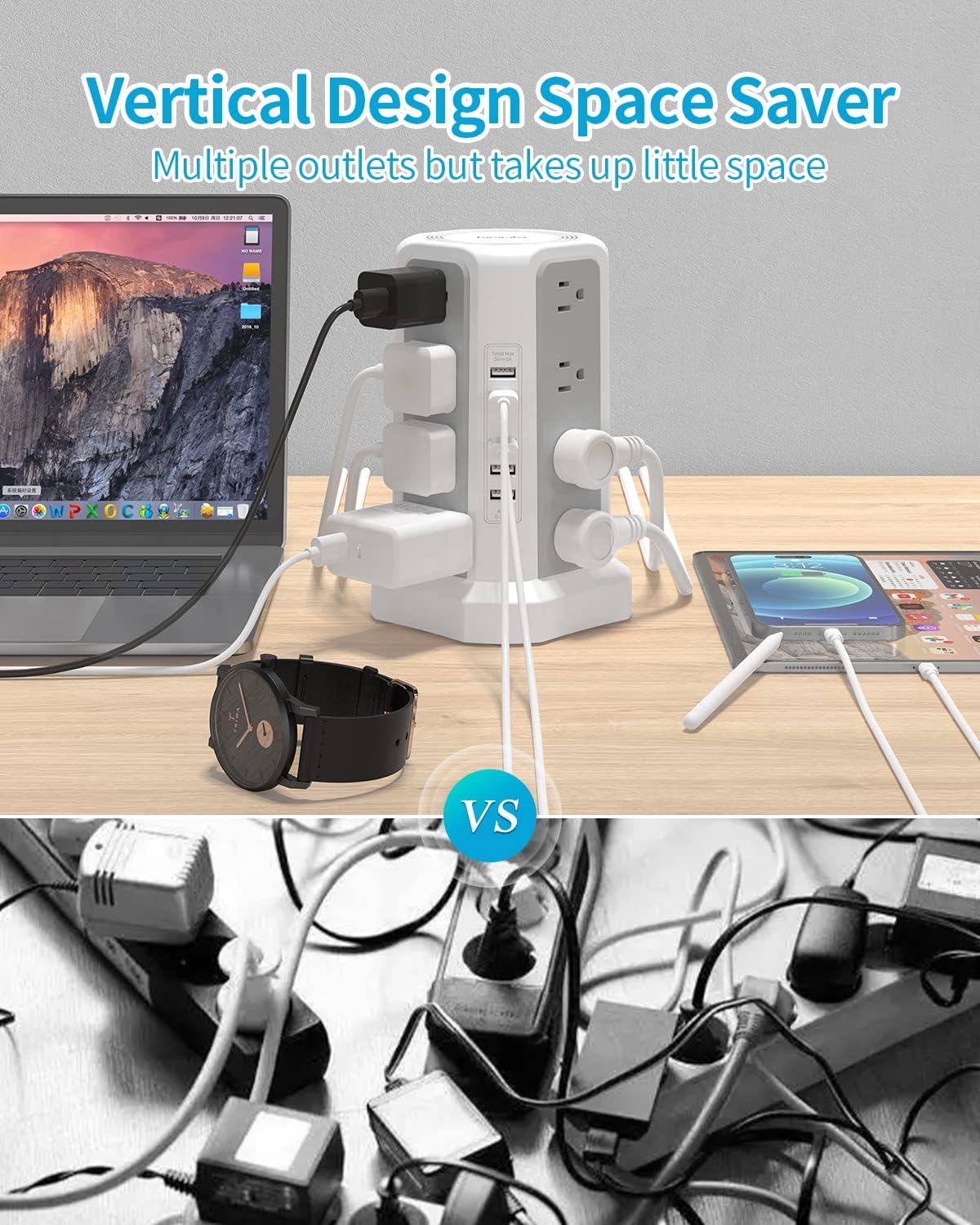 Fararaka - Torre de regleta de alimentación de 16 salidas