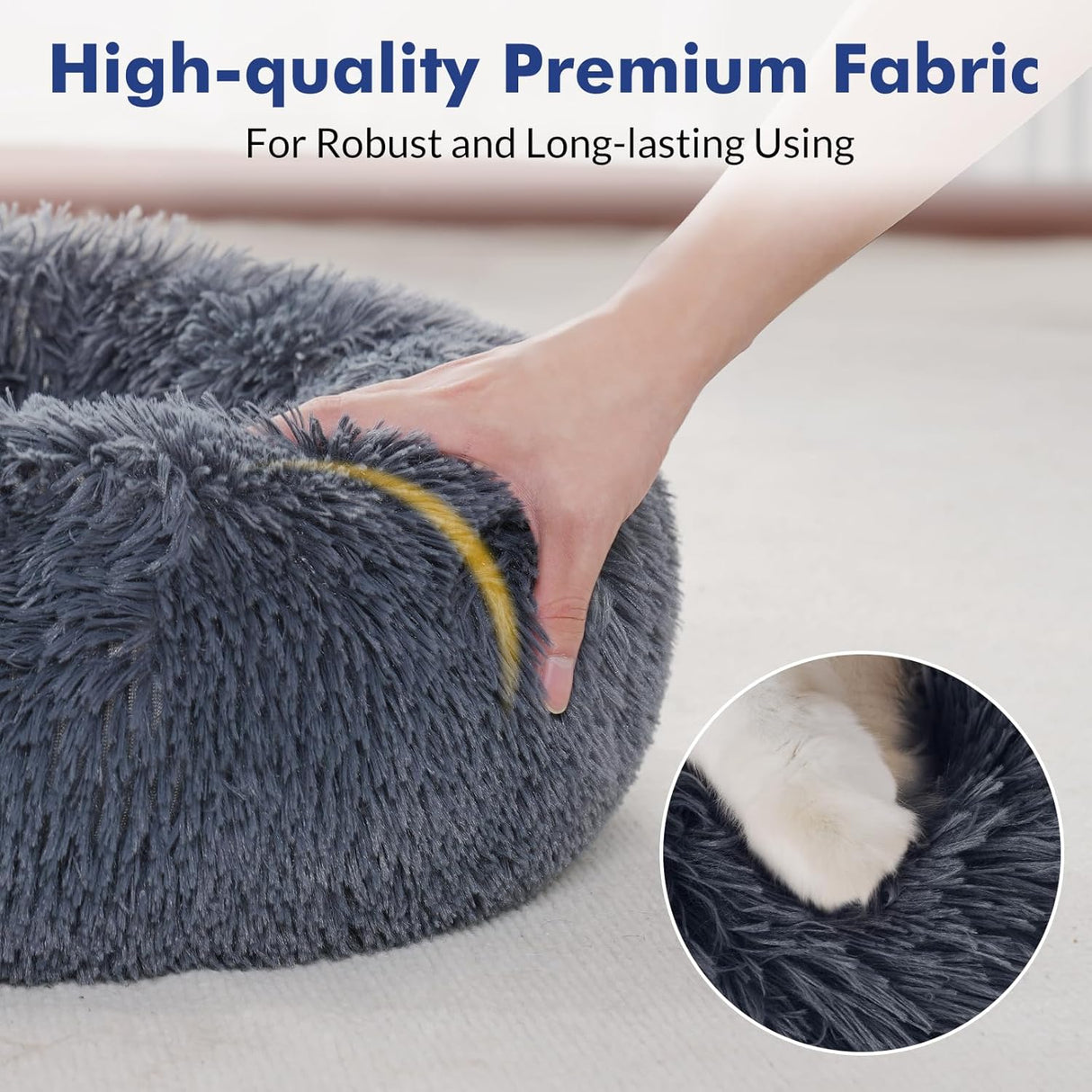 Cama para gatos Rabbitgoo, suave, lavable, tamaño mediano