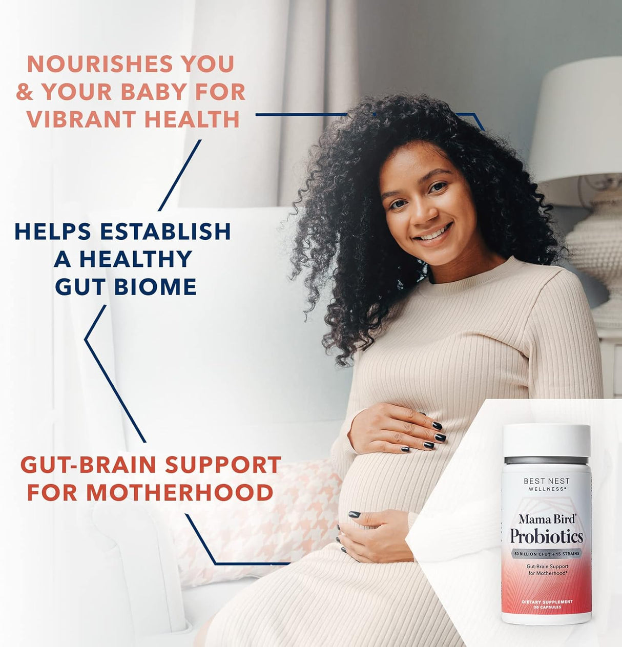 Suplemento Probióticos Mama Bird, 50 mil millones de CFU 15