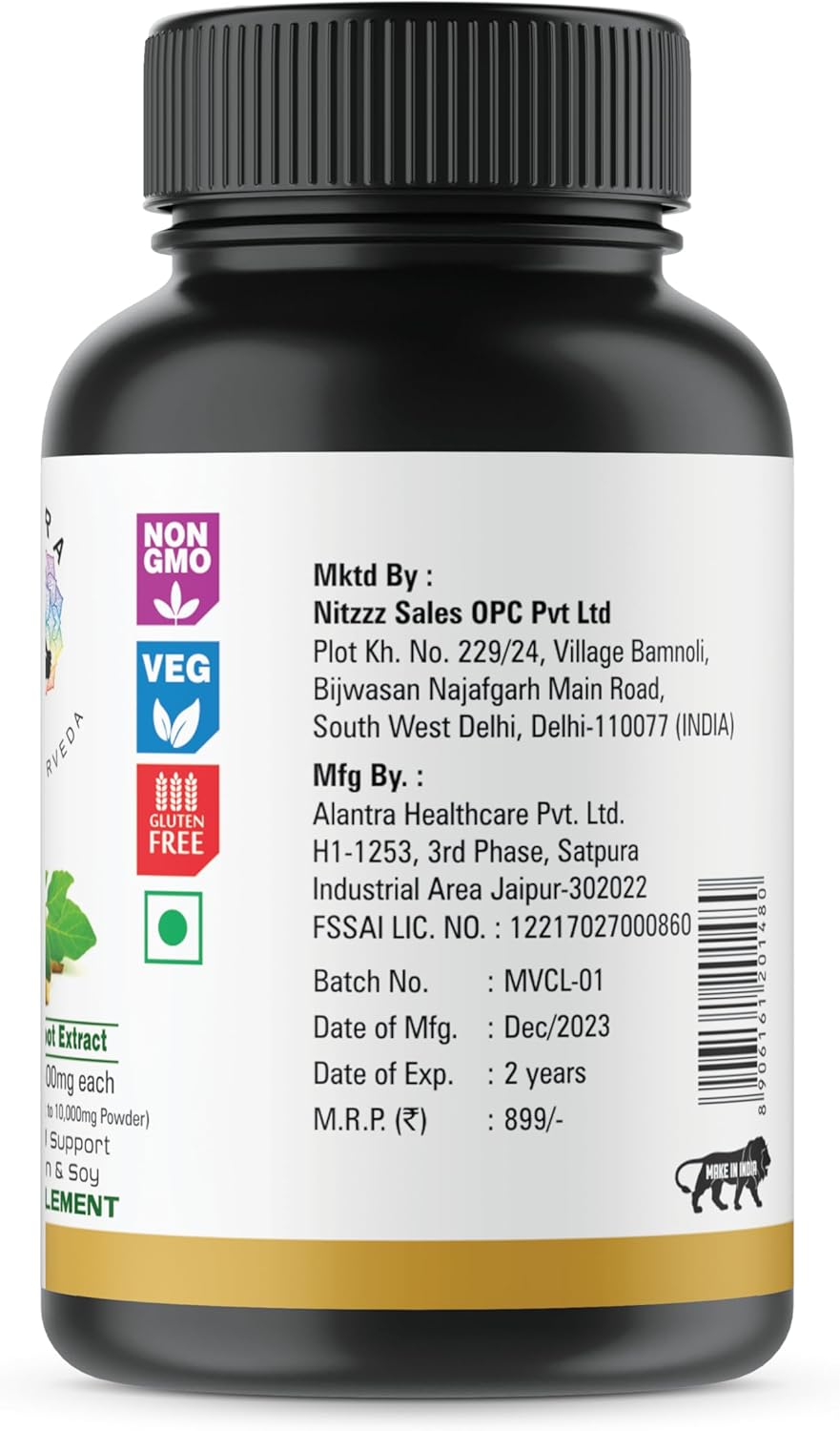 Suplementos de Ashwagandha XTRAKT, 120 cápsulas veganas