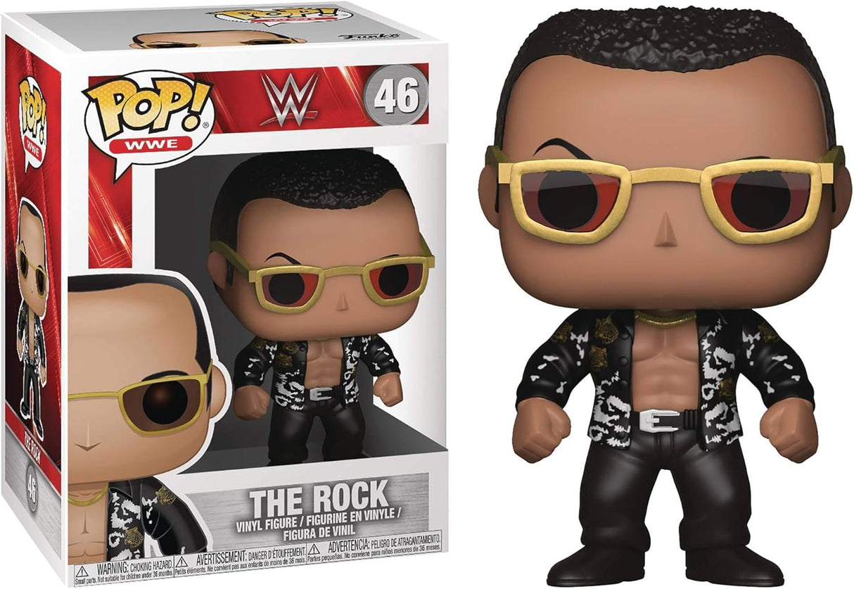 Figura Funko POP WWE: The Rock, 3.75 pulgadas, con protector